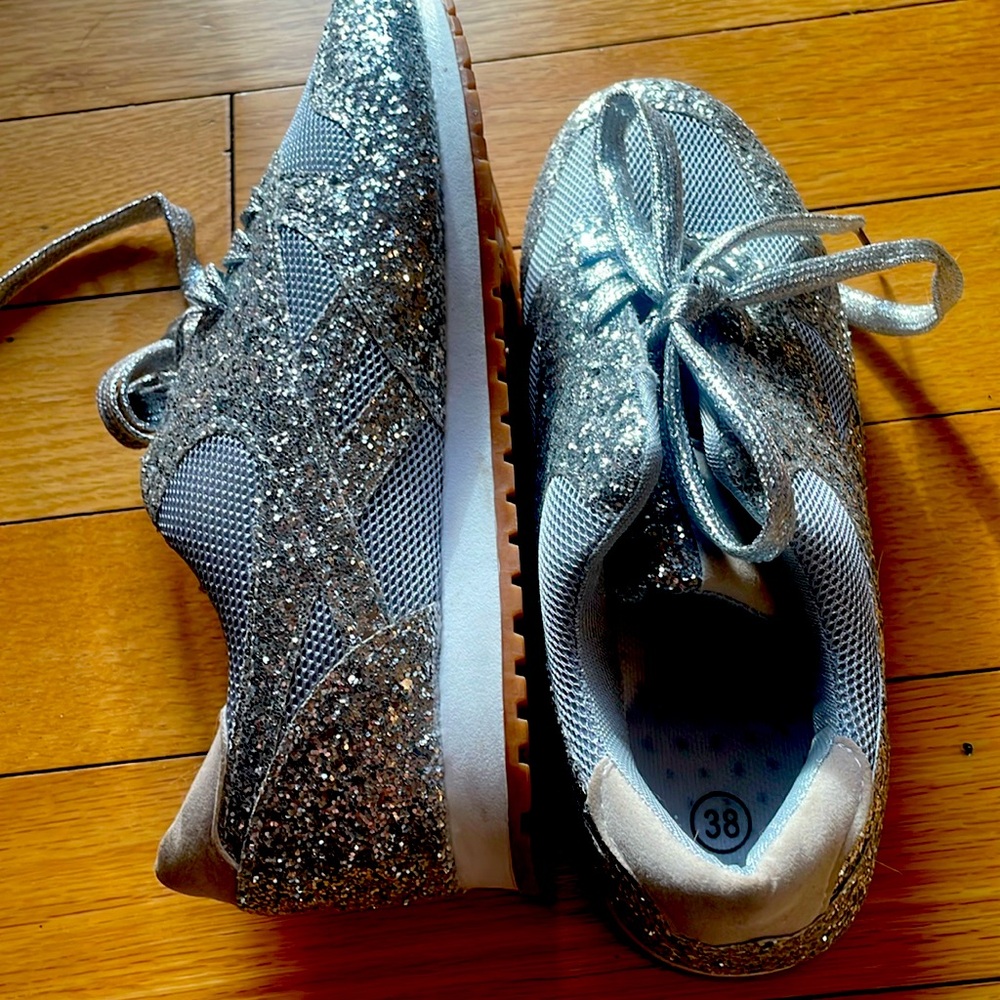 Glitter sneakers! 7.5 brand new